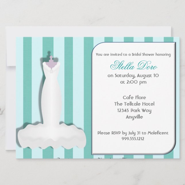 Invitations de douches nuptiales personnalisées (Devant)