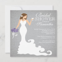 Invitations de douches nuptiales pour mariées mode