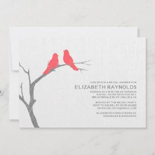 Invitations de douches nuptiales Red Bird
