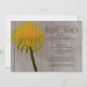 Invitations de douches nuptiales russes Dandelion