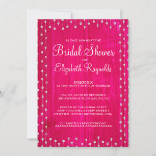 Invitations de douches nuptiales rustiques à chaud