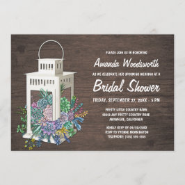 Invitations de douches nuptiales Succulentes et la