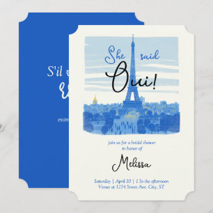 Invitations de douches nuptiales Tour Eiffel Paris