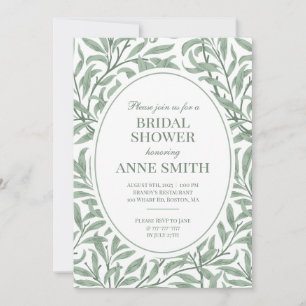 Invitations de douches nuptiales vertes