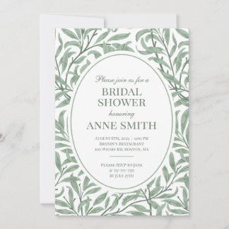 Invitations de douches nuptiales vertes