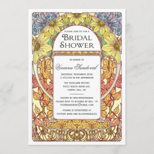 Invitations de douches nuptiales Vintages colorées