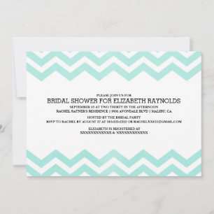 Invitations de douches nuptiales Zigzag