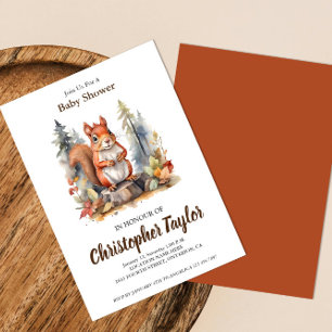 Invitations de douches pour bébé écureuil
