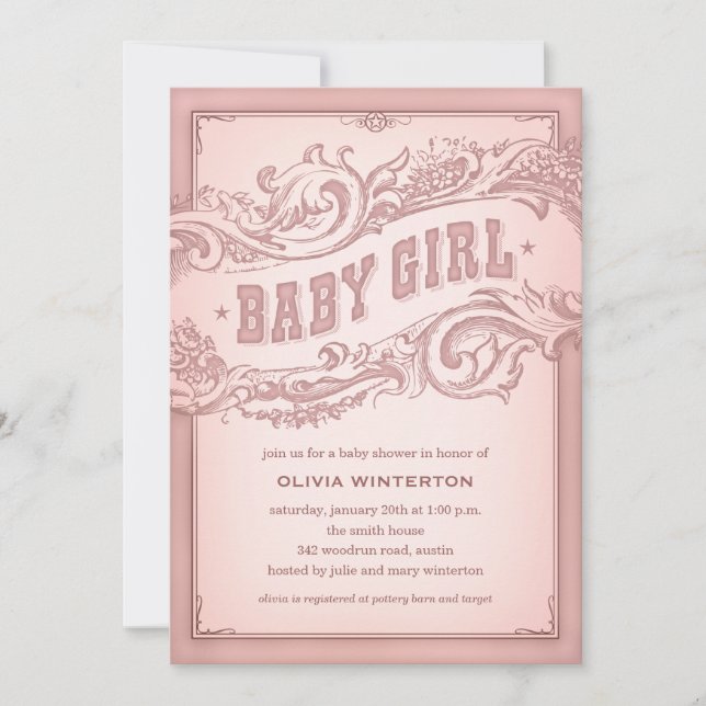 Invitations de douches pour bébés (Devant)