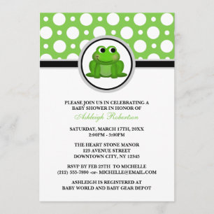 Invitations de douches pour bébés au Polka Dot Gre
