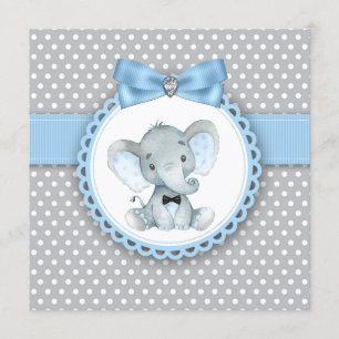 Invitations de douches pour bébés Blue Grey