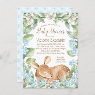 Invitations de douches pour bébés de Boy Deer Fawn