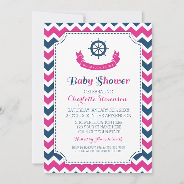 Invitations de douches pour bébés personnalisées e (Dos)