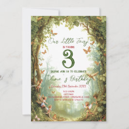 Invitations de Fairy Tale Forest Anniversaire de e