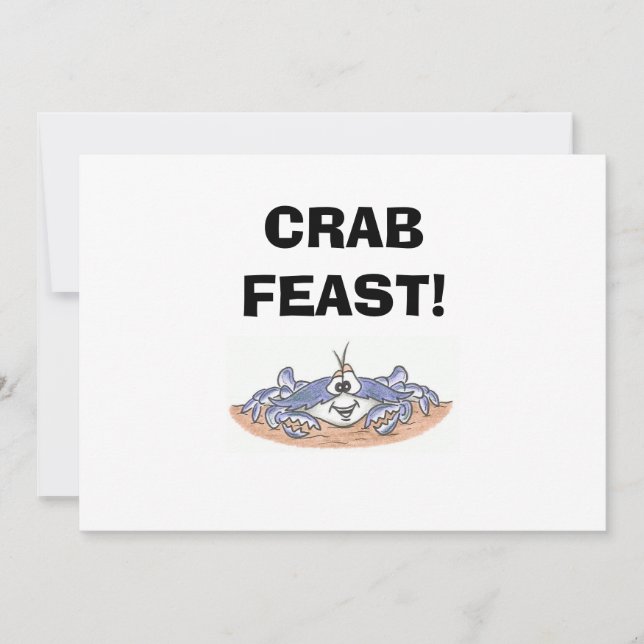 Invitations de festin de crabe (Devant)