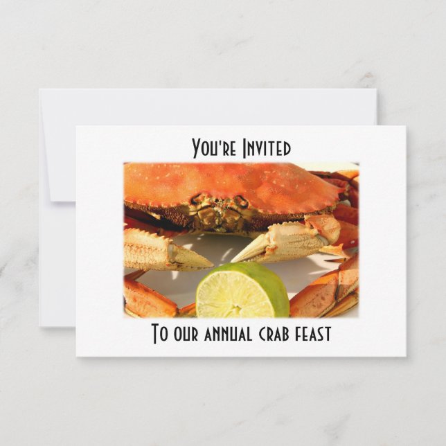 Invitations de festin d'ébullition de crabe (Devant)