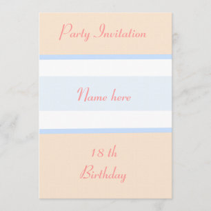 Invitations de fête 18e anniversaire personnalisat