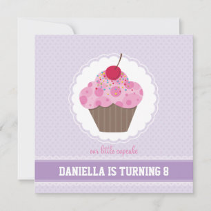 Invitations DE FÊTE D'ANNIVERSAIRE :: cupcake 4SQ