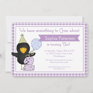 Invitations de fête d'anniversaire de 2e anniversa