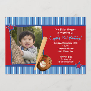 Invitations de fête d'anniversaire de base-ball