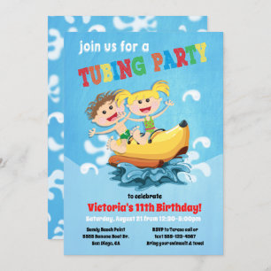 Invitations de fête d'anniversaire de bateau de