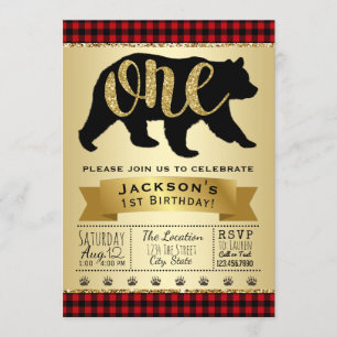 Invitations de fête d'anniversaire de bûcheron