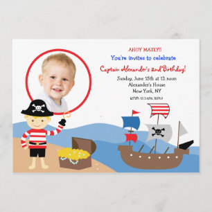 Invitations de fête d'anniversaire de capitaine