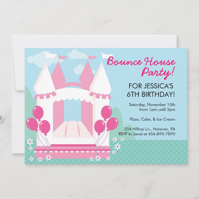 Invitations de fête d'anniversaire de Chambre de (Devant)