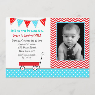 Invitations de fête d'anniversaire de chariot
