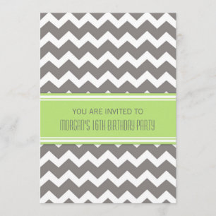 Invitations de fête d'anniversaire de Chevron de