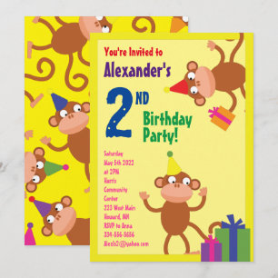 Invitations de fête d'anniversaire de l'enfant