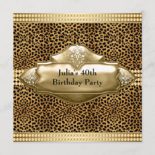 Invitations de fête d'anniversaire de Leopard