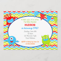Invitations de fête d'anniversaire de monstre