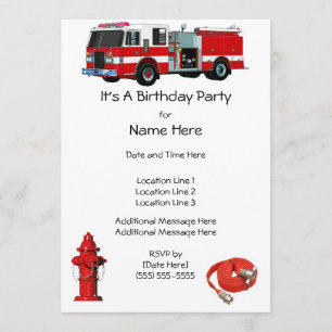 Invitations de fête d'anniversaire de pompe à