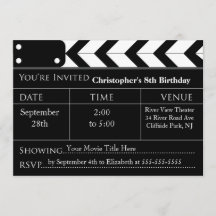 Invitations de fête d'anniversaire de soirée