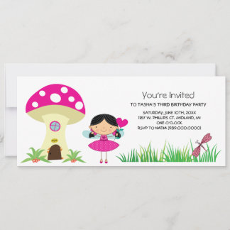 Invitations de fête d'anniversaire de Woodland Fai