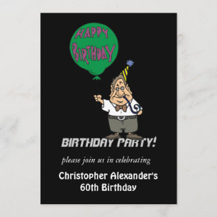 Invitations de fête d'anniversaire des hommes