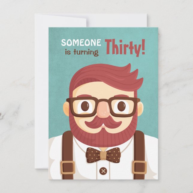 Invitations de fête d'anniversaire d'hommes de (Devant)