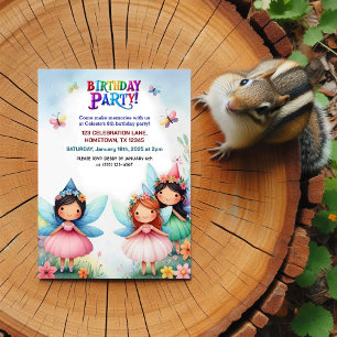 Invitations de fête d'anniversaire Enchanted Fairy