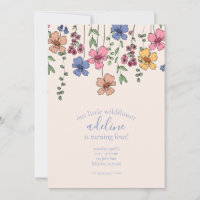 Invitations de fête d'anniversaire fleur sauvage