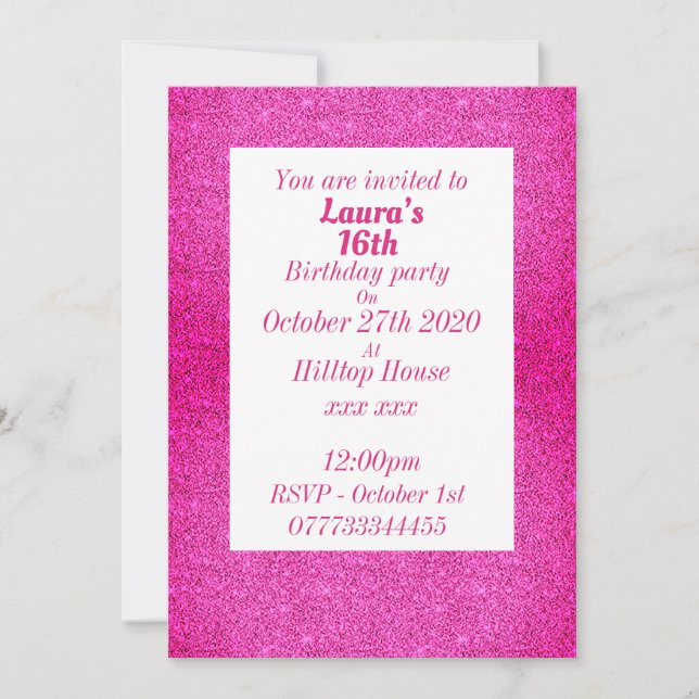 Invitations de fête d'anniversaire personnalisées (Devant)