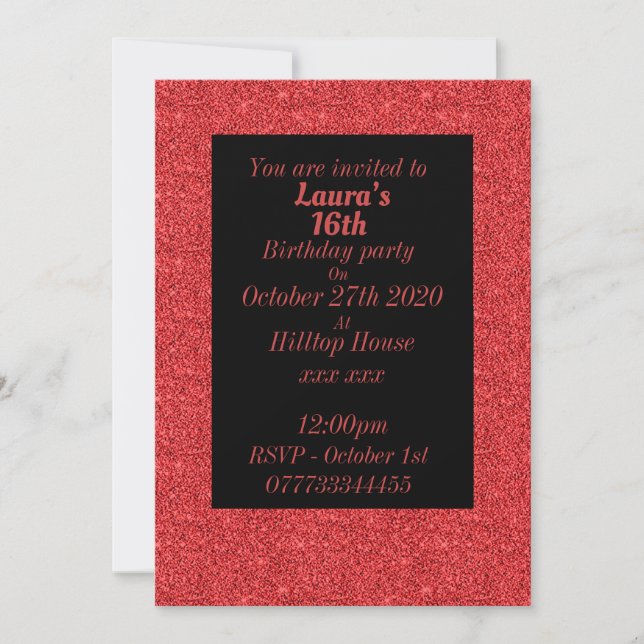 Invitations de fête d'anniversaire personnalisées (Devant)