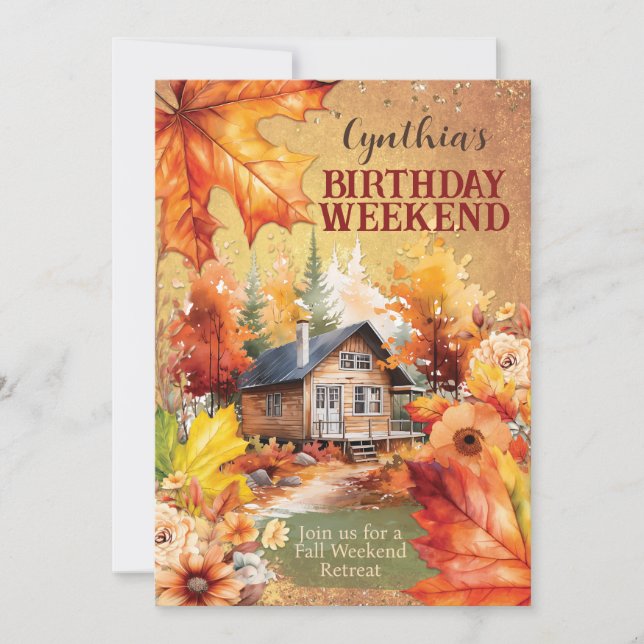 Invitations de fête d'automne (Devant)