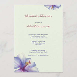 Invitations de Fête de la mariée d'aquarelle