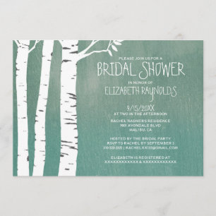 Invitations de Fête de la mariée d'arbre de