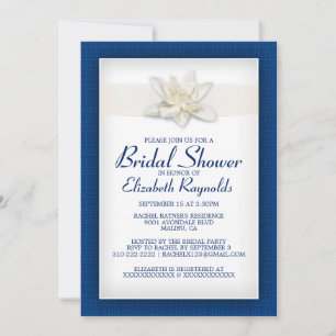 Invitations de Fête de la mariée de bleu royal