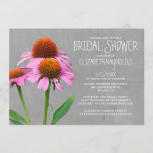 Invitations de Fête de la mariée de Coneflower