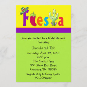 Invitations de Fête de la mariée de fiesta
