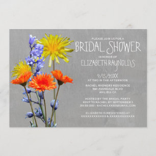 Invitations de Fête de la mariée de fleurs