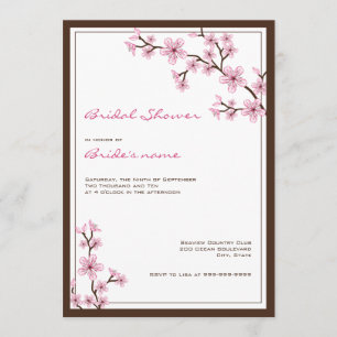 Invitations de Fête de la mariée de fleurs de